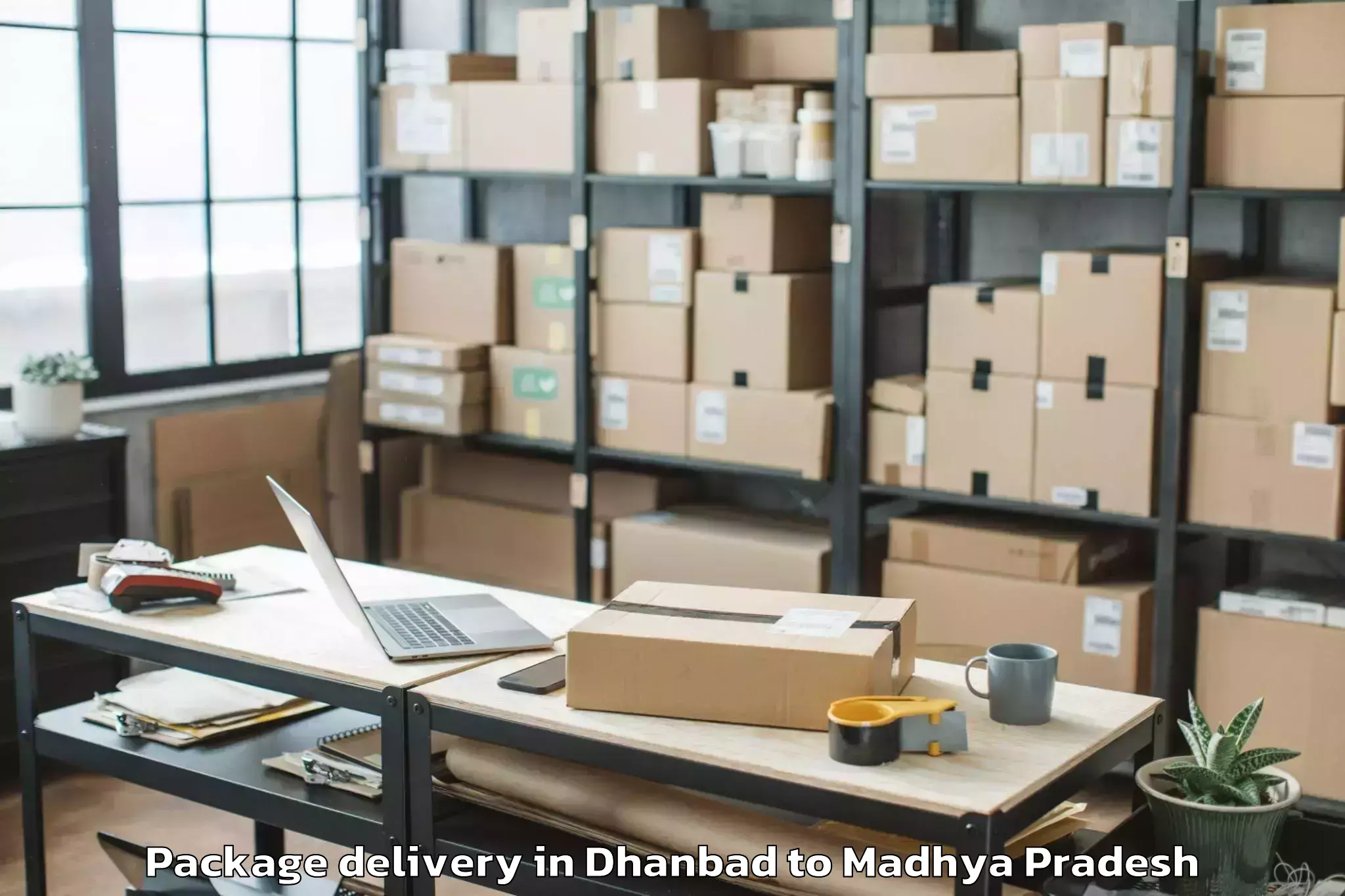 Trusted Dhanbad to Nagod Package Delivery